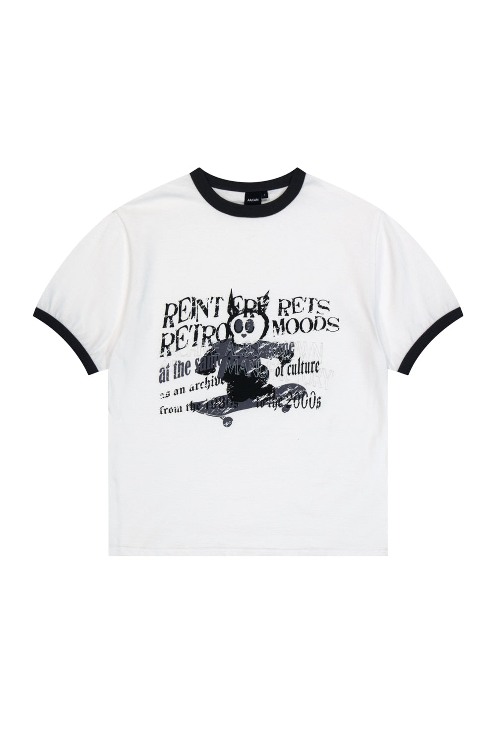 Cracked Letter Ringer Top (White)