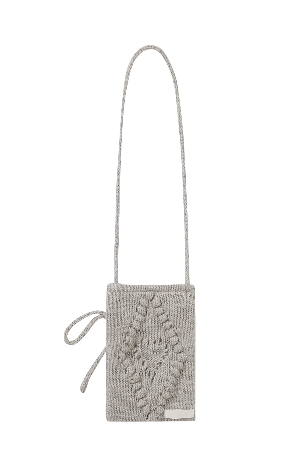 Fleur Diamond Knit Cross Back Gray