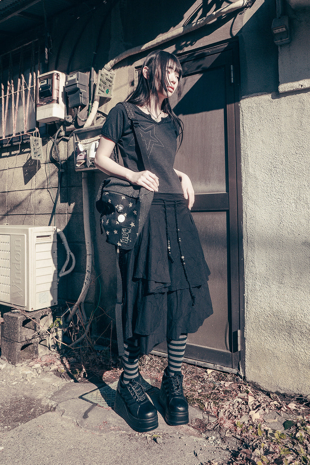 Stardust denim back-pack (Black Denim)