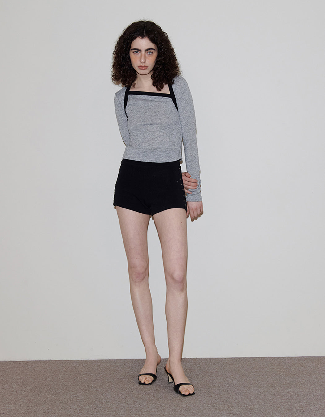 STUDDED DOLPHIN SHORTS