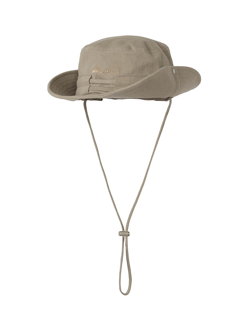 Washed Draw String Bucket Hat Sand Beige