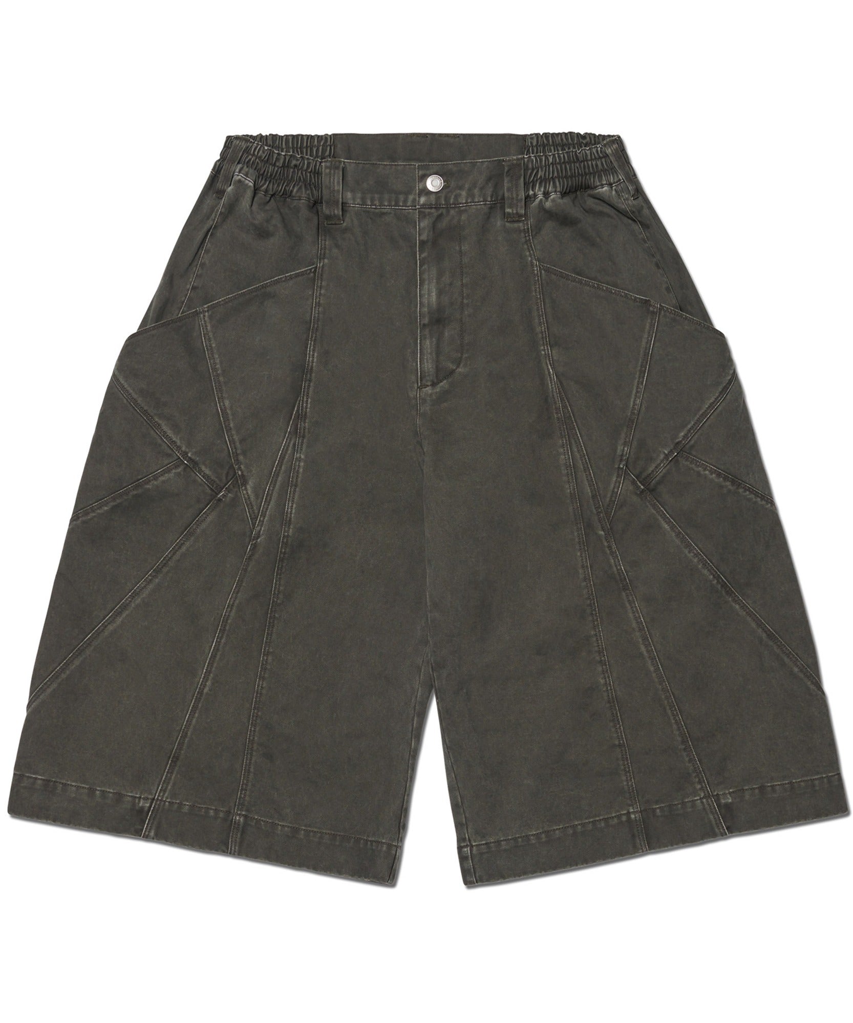 DIAGONAL POCKET BERMUDA PANTS / 2 COLOR