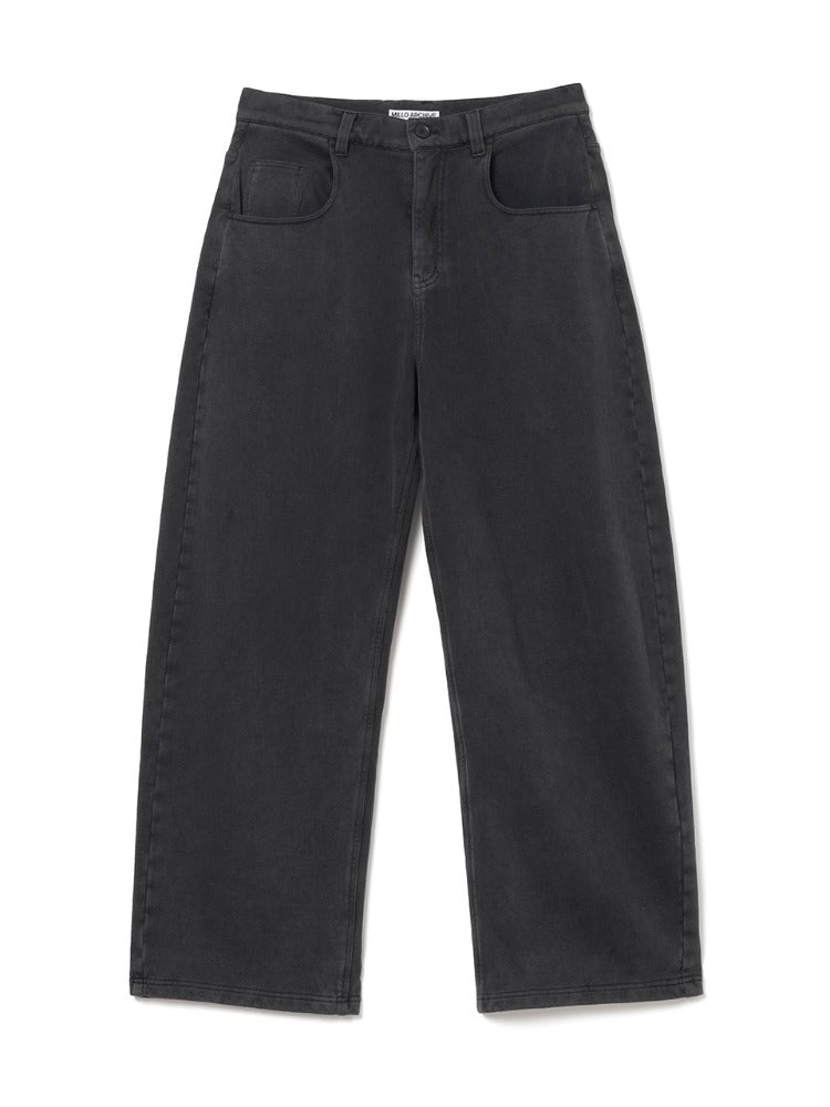 Reflect Curved Sweat Pants Washed Black