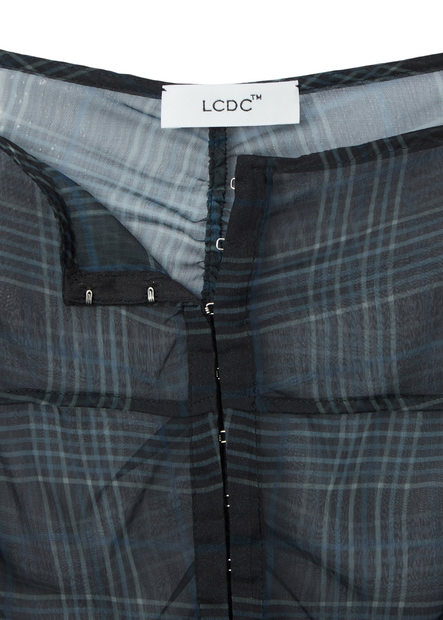 HOOK DETAIL CHIFFON DRESS_CHECKED / 2 Color