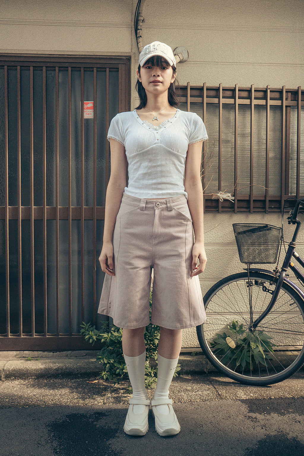 Angel wing bermuda pants (Pink)