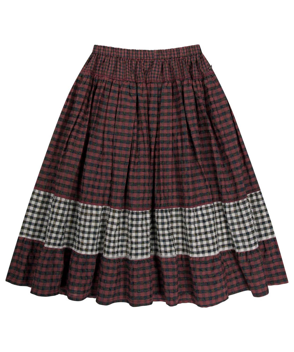 MORI CHECK SKIRT PINK