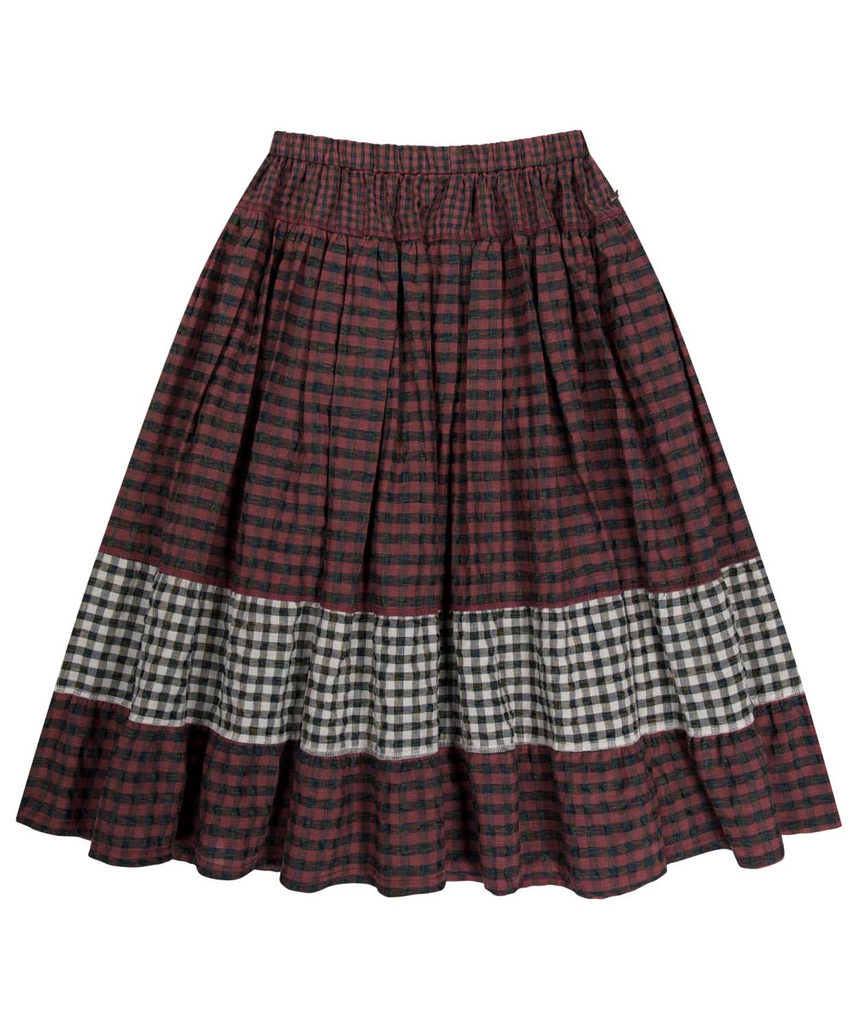 MORI CHECK SKIRT PINK