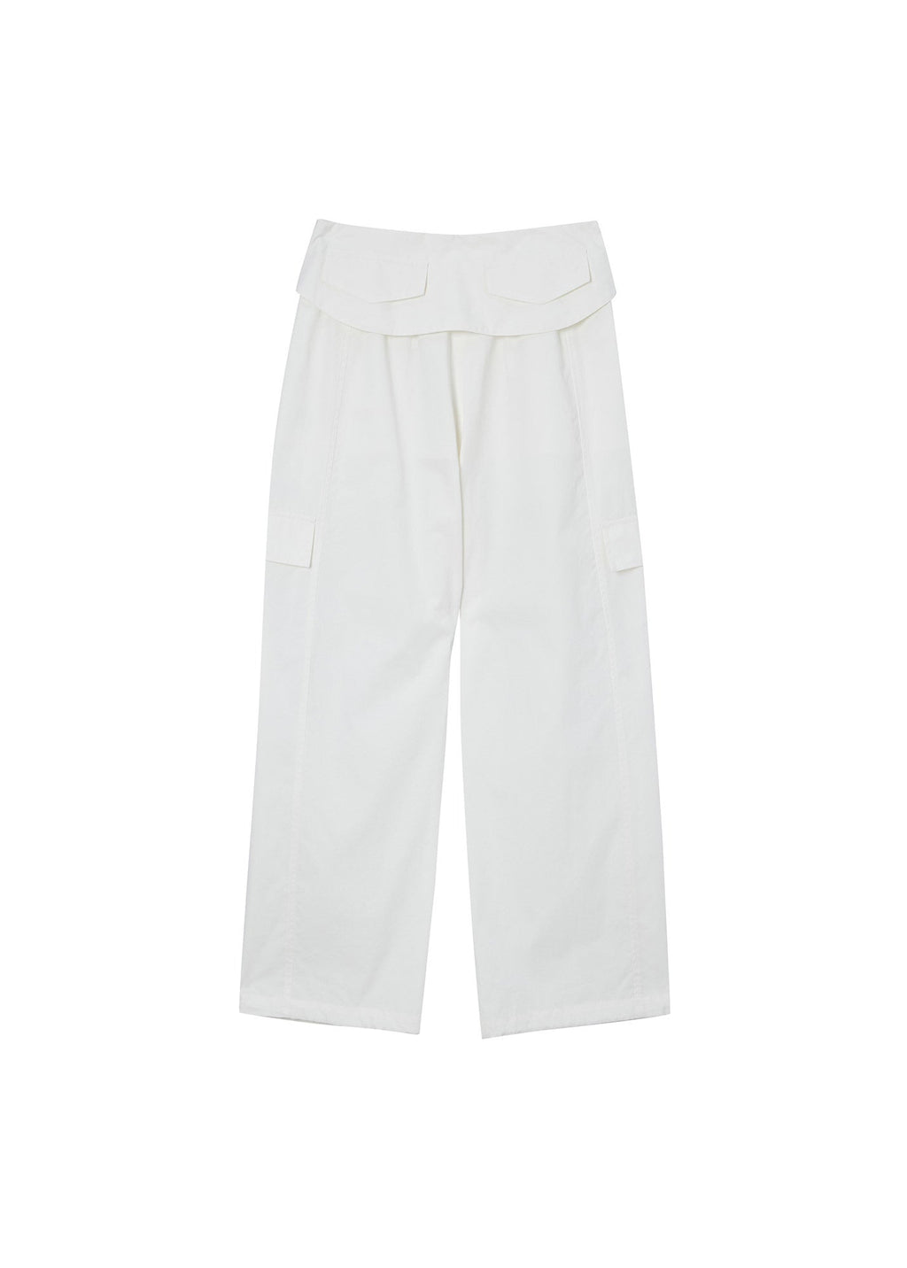 KNOT-DETAIL WIDE TROUSERS / 2 Color
