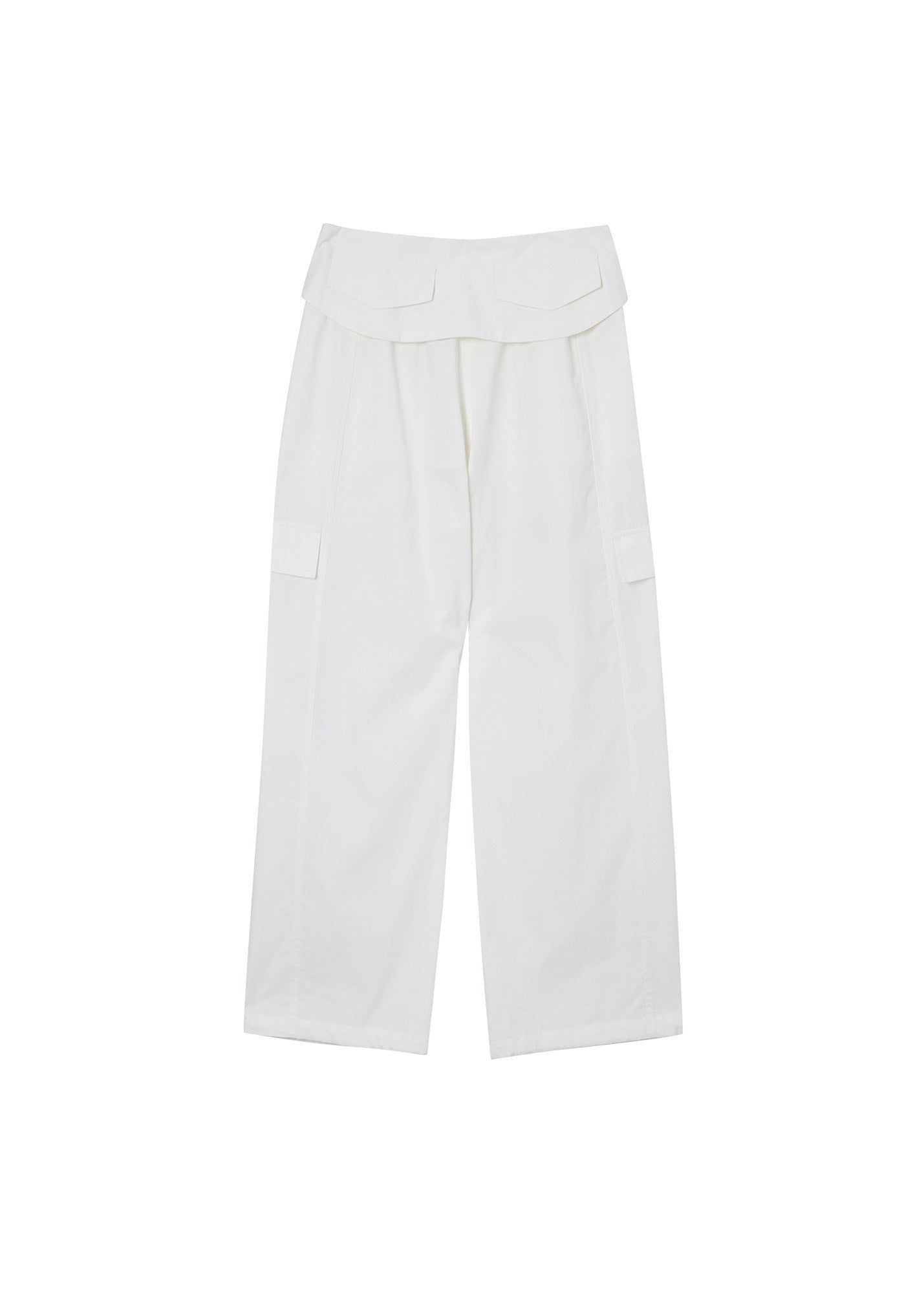 KNOT-DETAIL WIDE TROUSERS / 2 Color