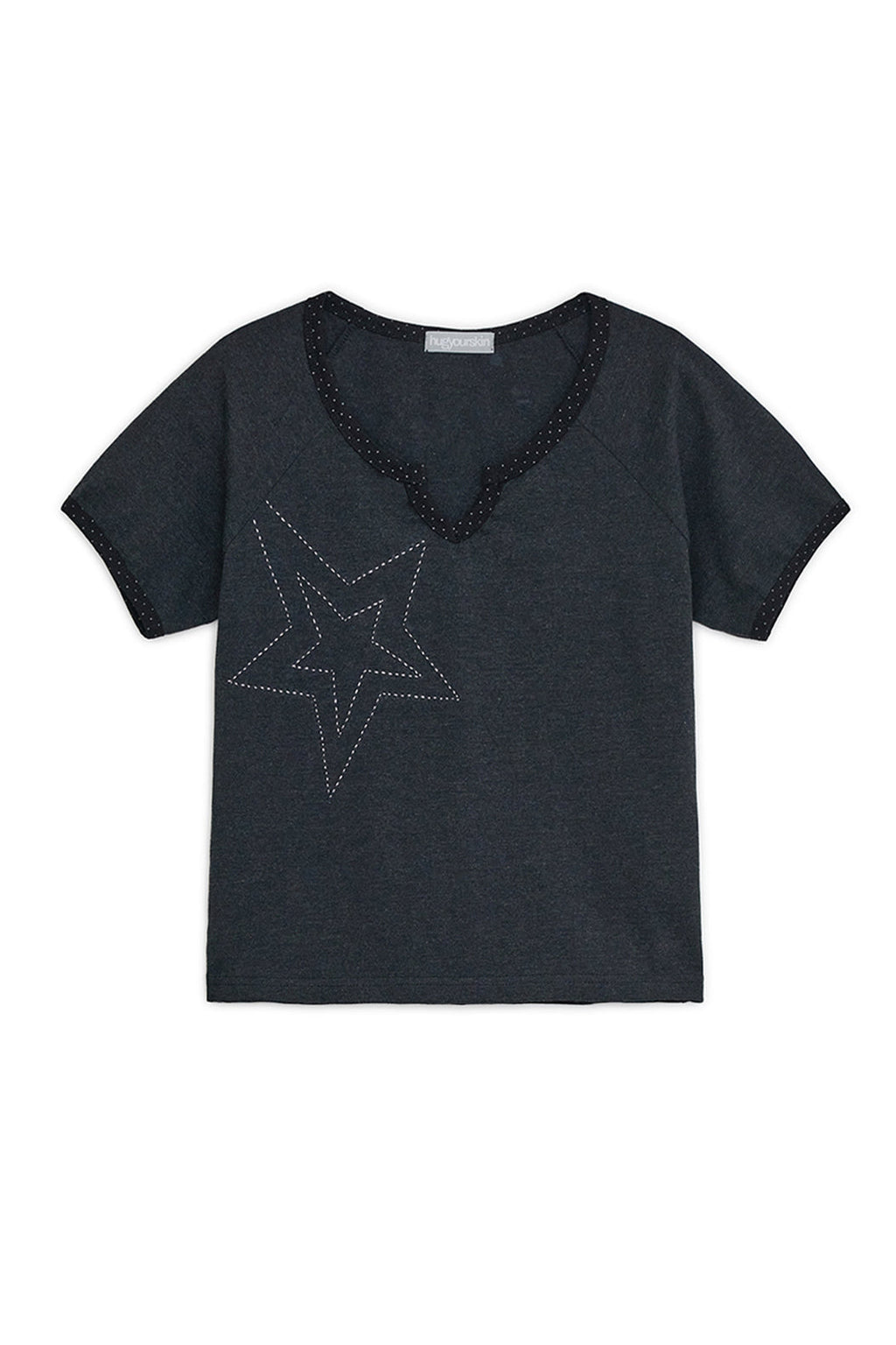 Star stitched top (Charcoal)