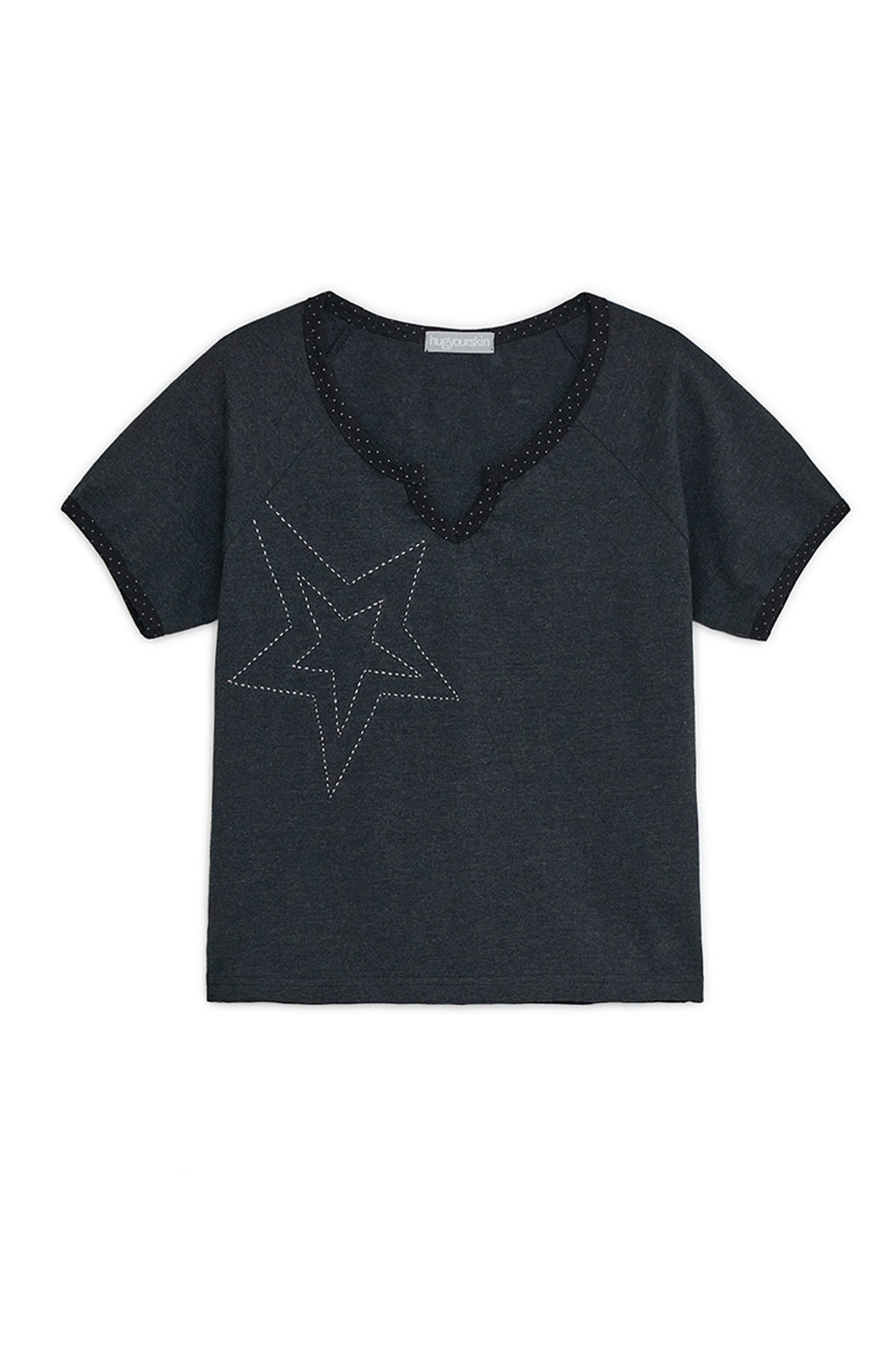 Star stitched top (Charcoal)