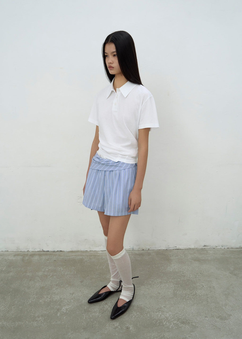 OPEN COLLAR TOP (WHITE)