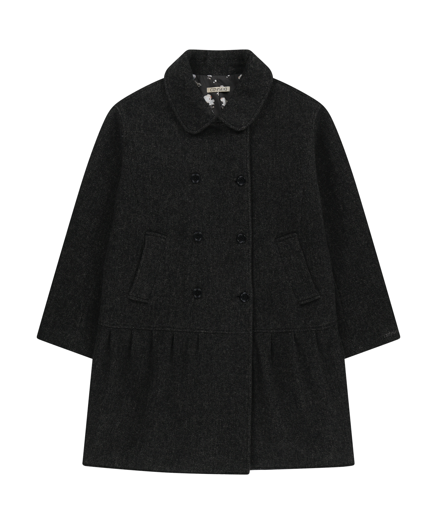 COY DOUBLE COAT CHARCOAL