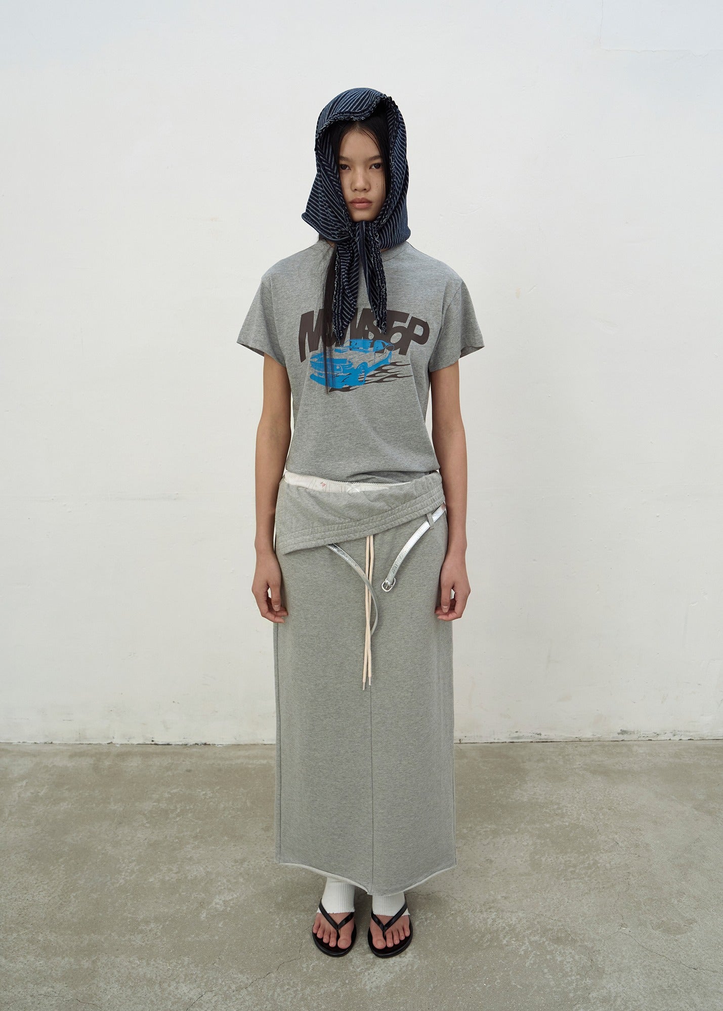 NONSTOP PRINT T-SHIRTS (MELANGE GREY)