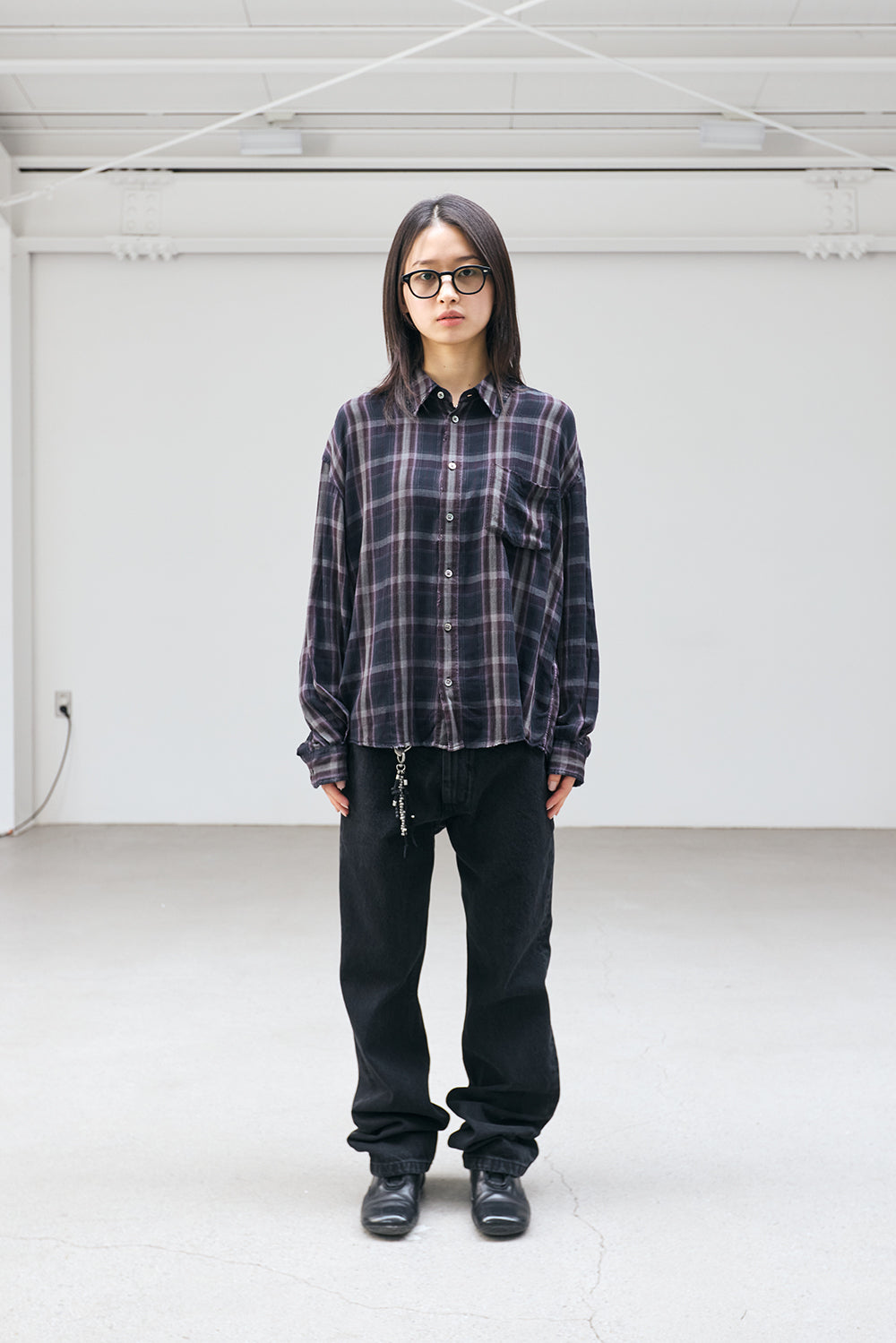 Classic Shirt Over Dyed Raw Check / 3 COLOR