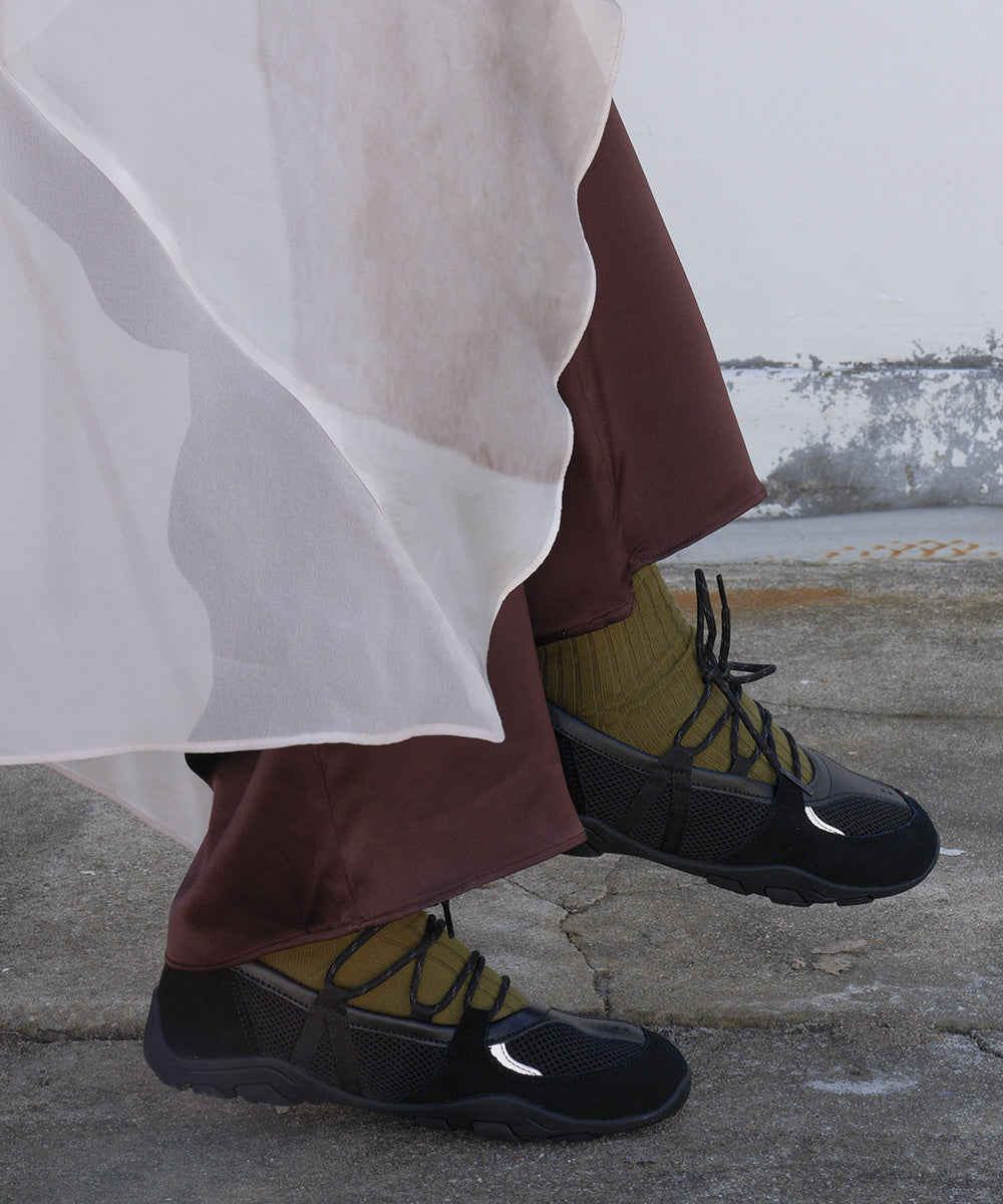 NICOLE WEAVING LACEUP SNEAKERS / 4 Color