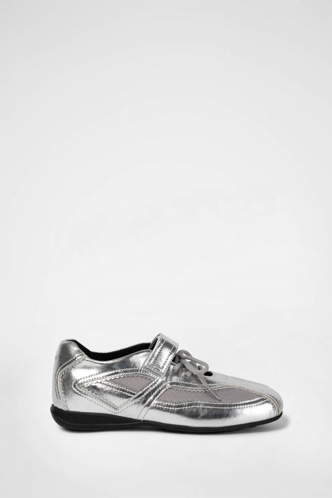 PINKING MARY JANE SNEAKERS / SILVER