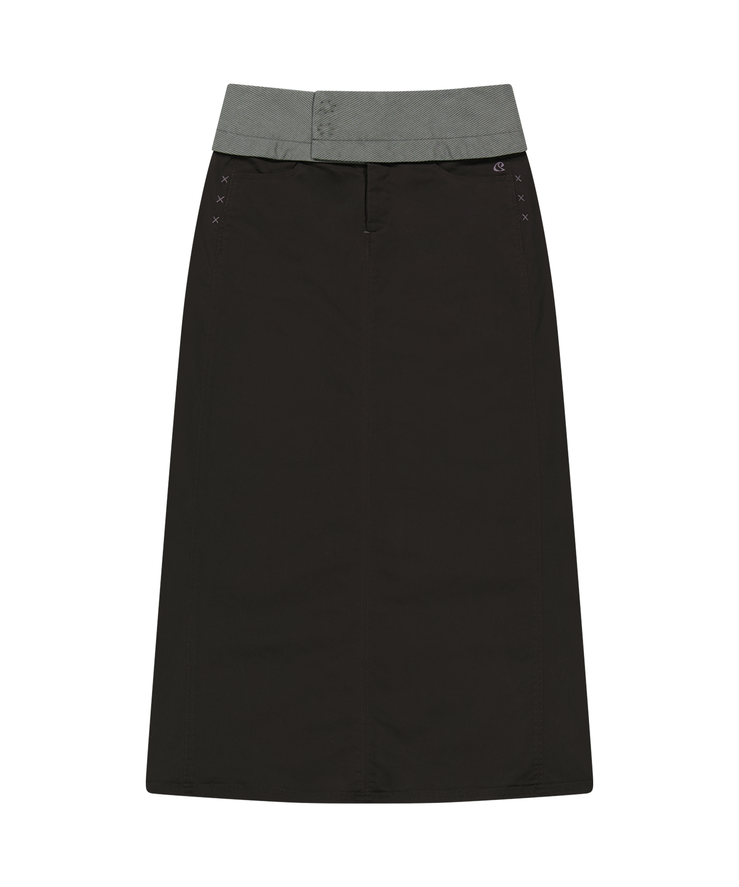 WAIST PANEL SKIRT WARM GREY