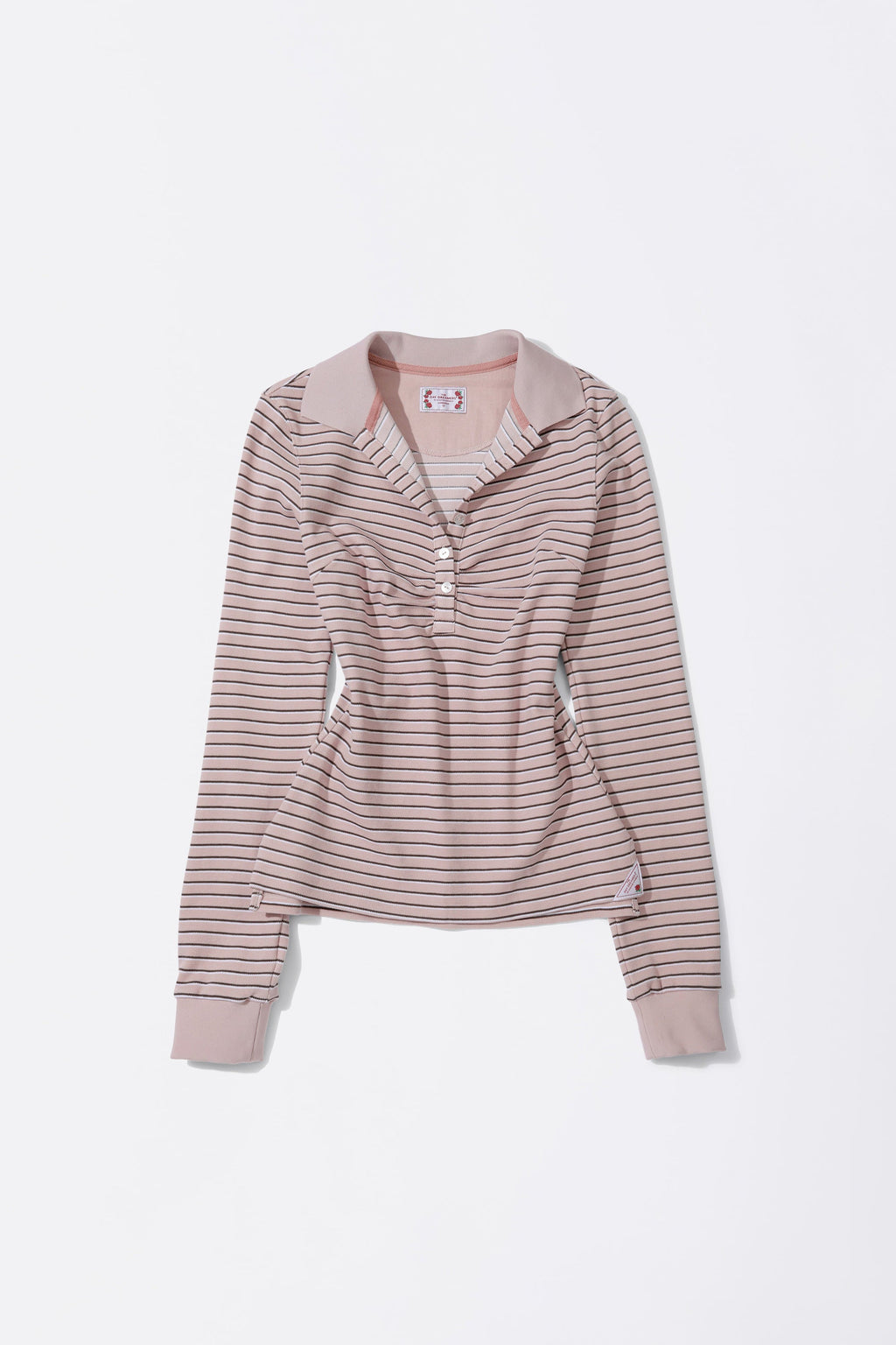 Shirring Tennis Shirt Pink