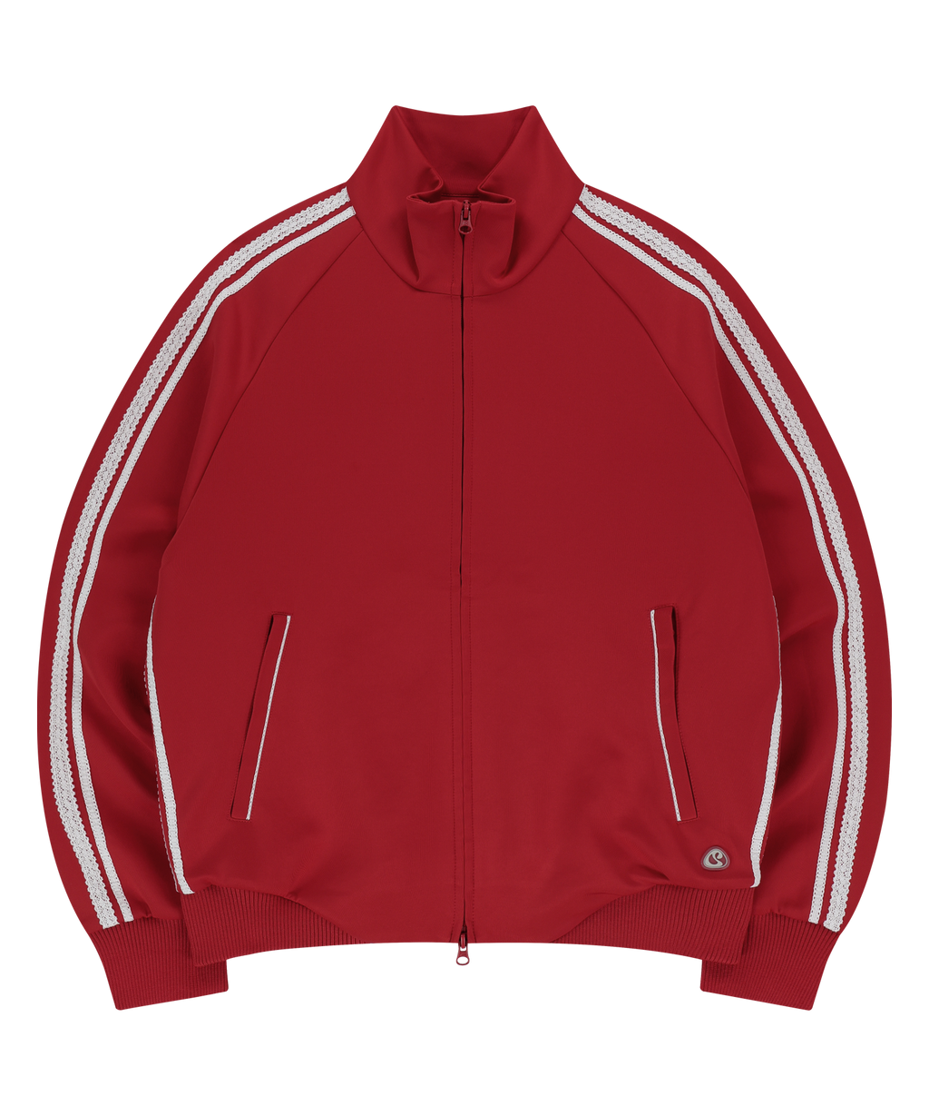 LACE TRACK JACKET RED