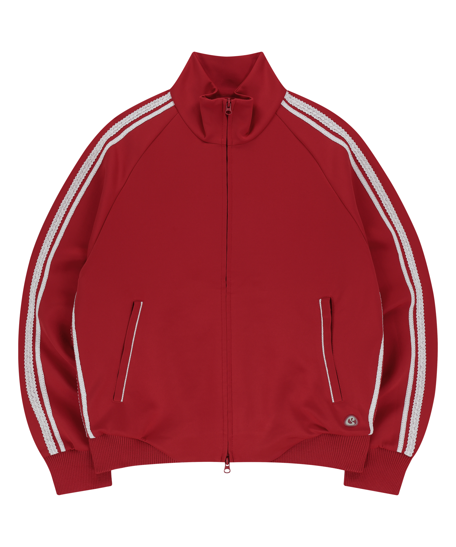 LACE TRACK JACKET RED
