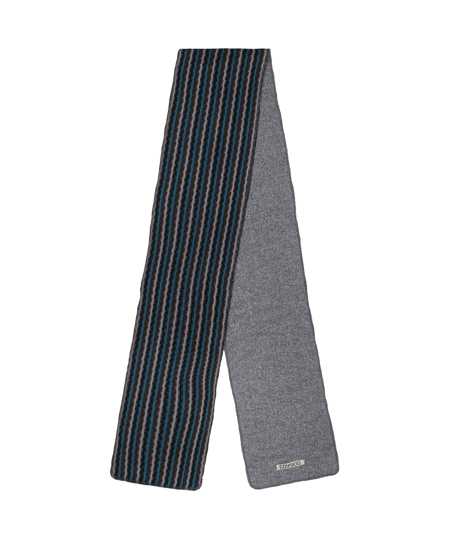 DOUBLE KNIT MUFFLER GREY