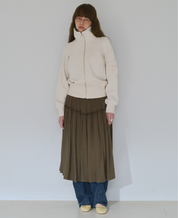 JERSEY SHORT BOMBER JACKET / 2 COLOR