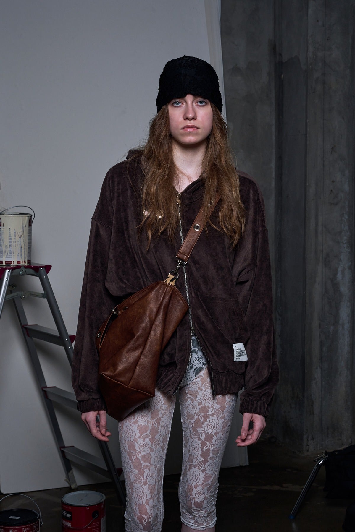 EYELET LEATHER BAG (VER.2) â€?BROWN