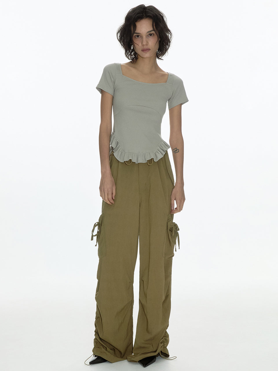 Pouch Parasuit Pants Sand Beige