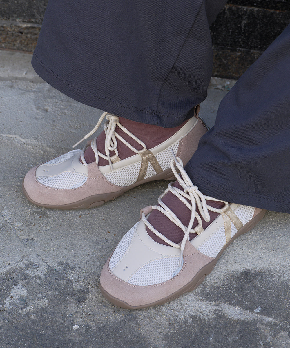 NICOLE WEAVING LACEUP SNEAKERS / 4 Color