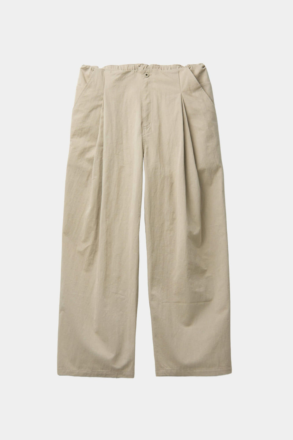 Banding Waist Double Pleated Trousers / 2 Color