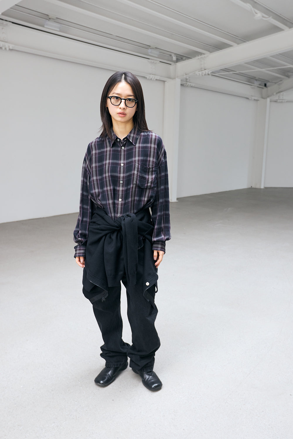 Classic Shirt Over Dyed Raw Check / 3 COLOR