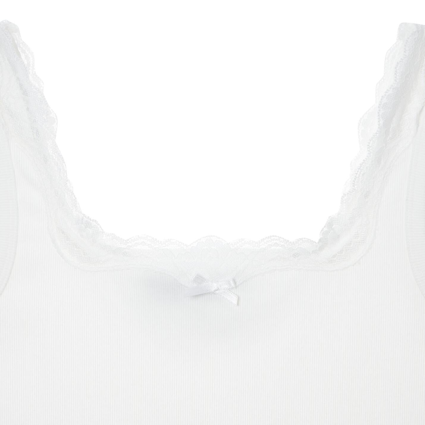 LACE-TRIM TANK TOP / 3 Color