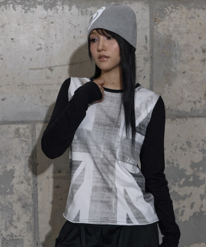 UNION JACK LONG SLEEVE (BLACK) F25ZB026