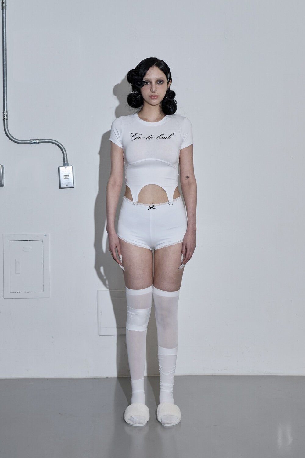 LETTERING CORSET T-SHIRT