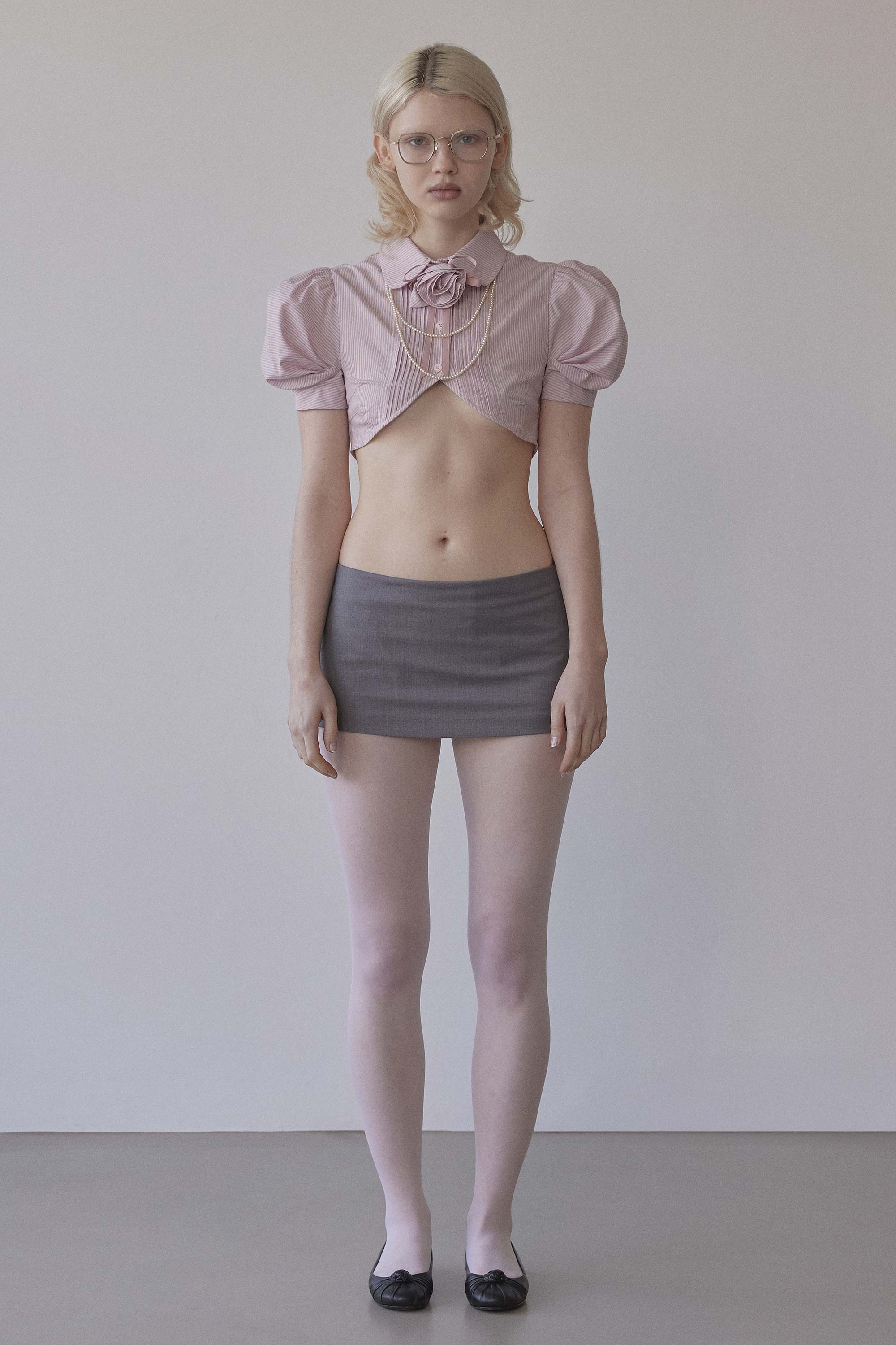 Good Girl Micro Skirt Gray