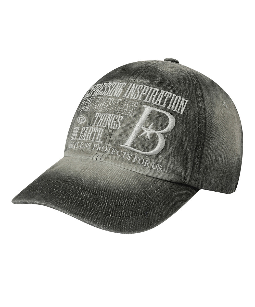 BLOGO denim ball cap Washed black