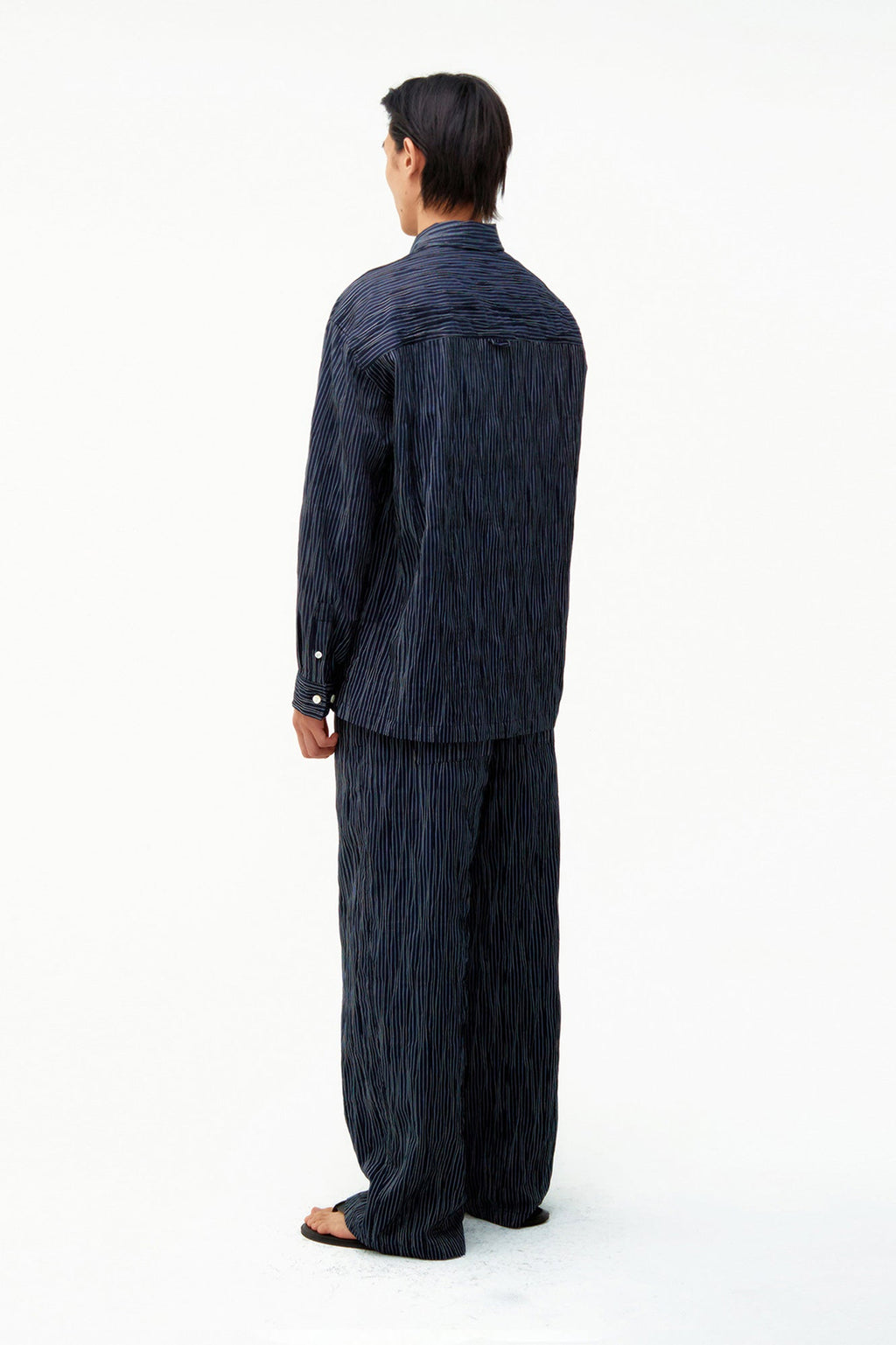 Textured Striped Lounge Pants