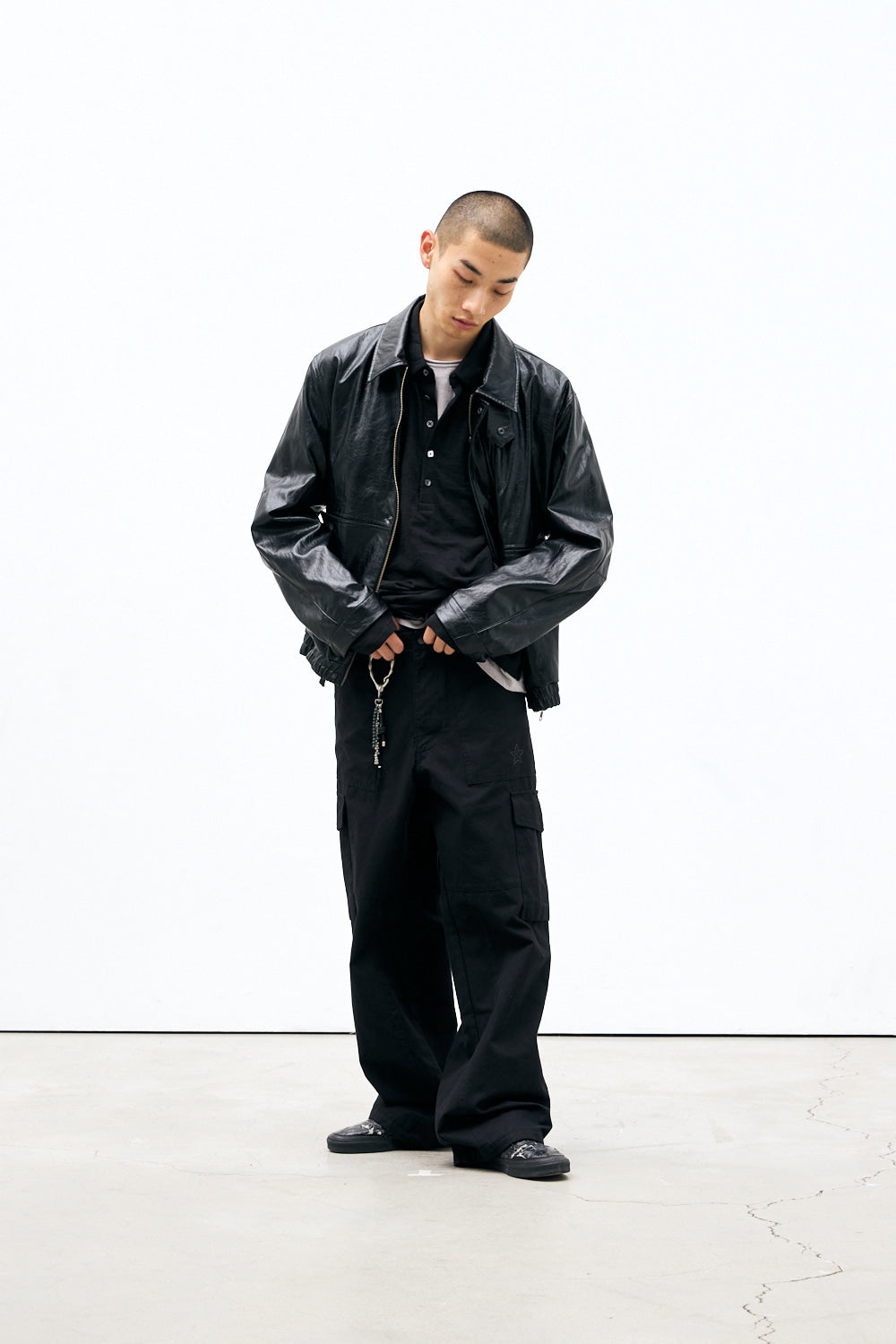 VTG Star Fatigue Pants Washed Black