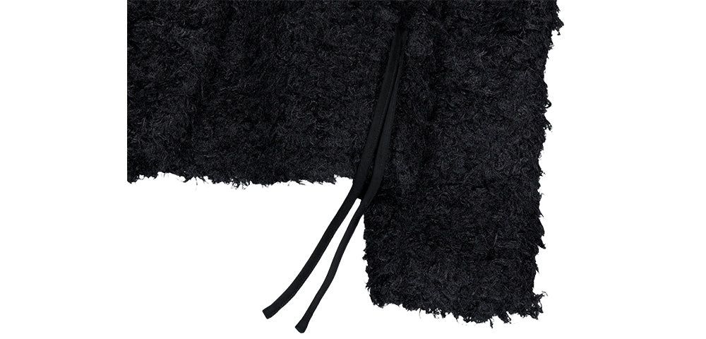 HAIRY FUR JACKET BLACK
