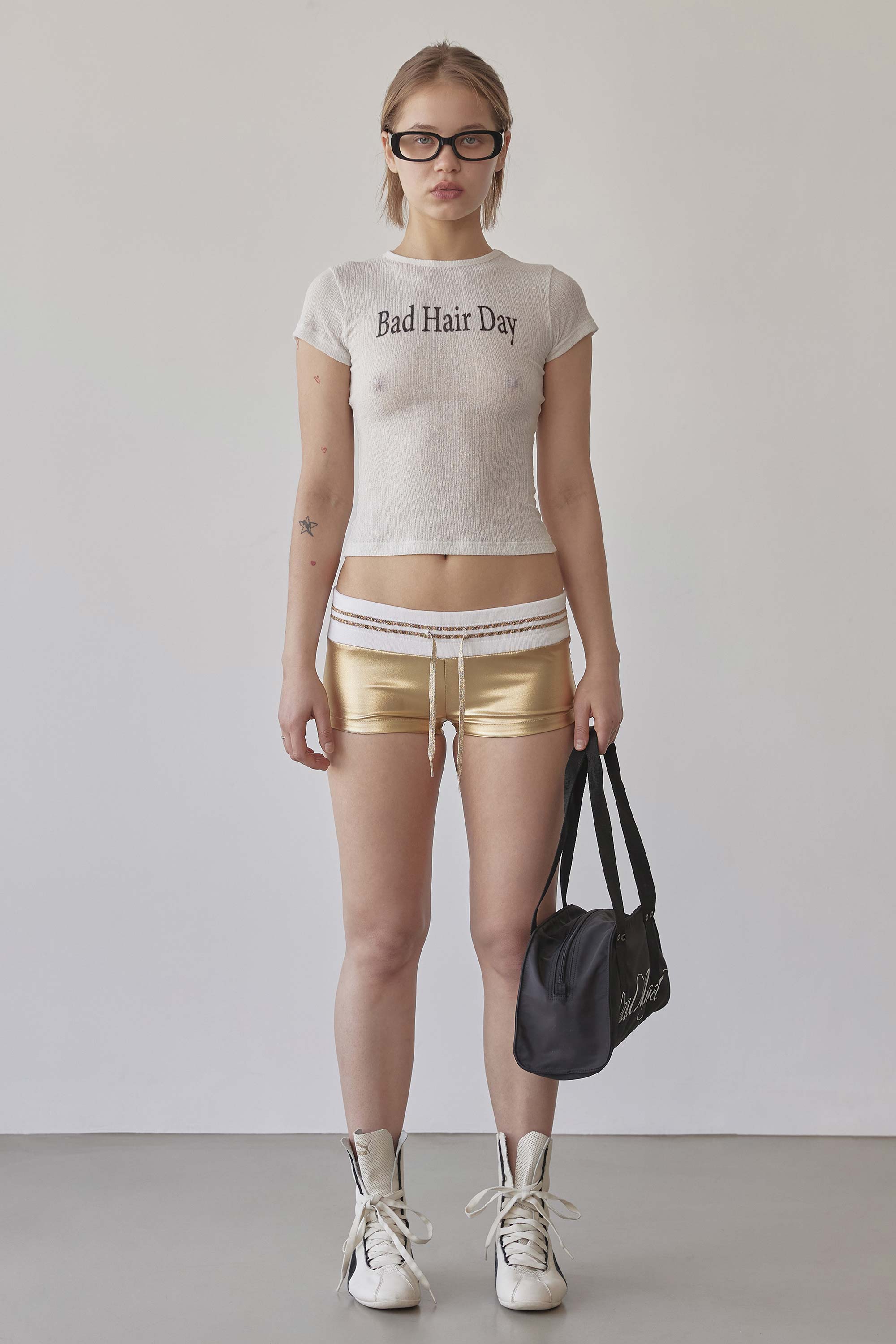 Bad Hair Day Tee White