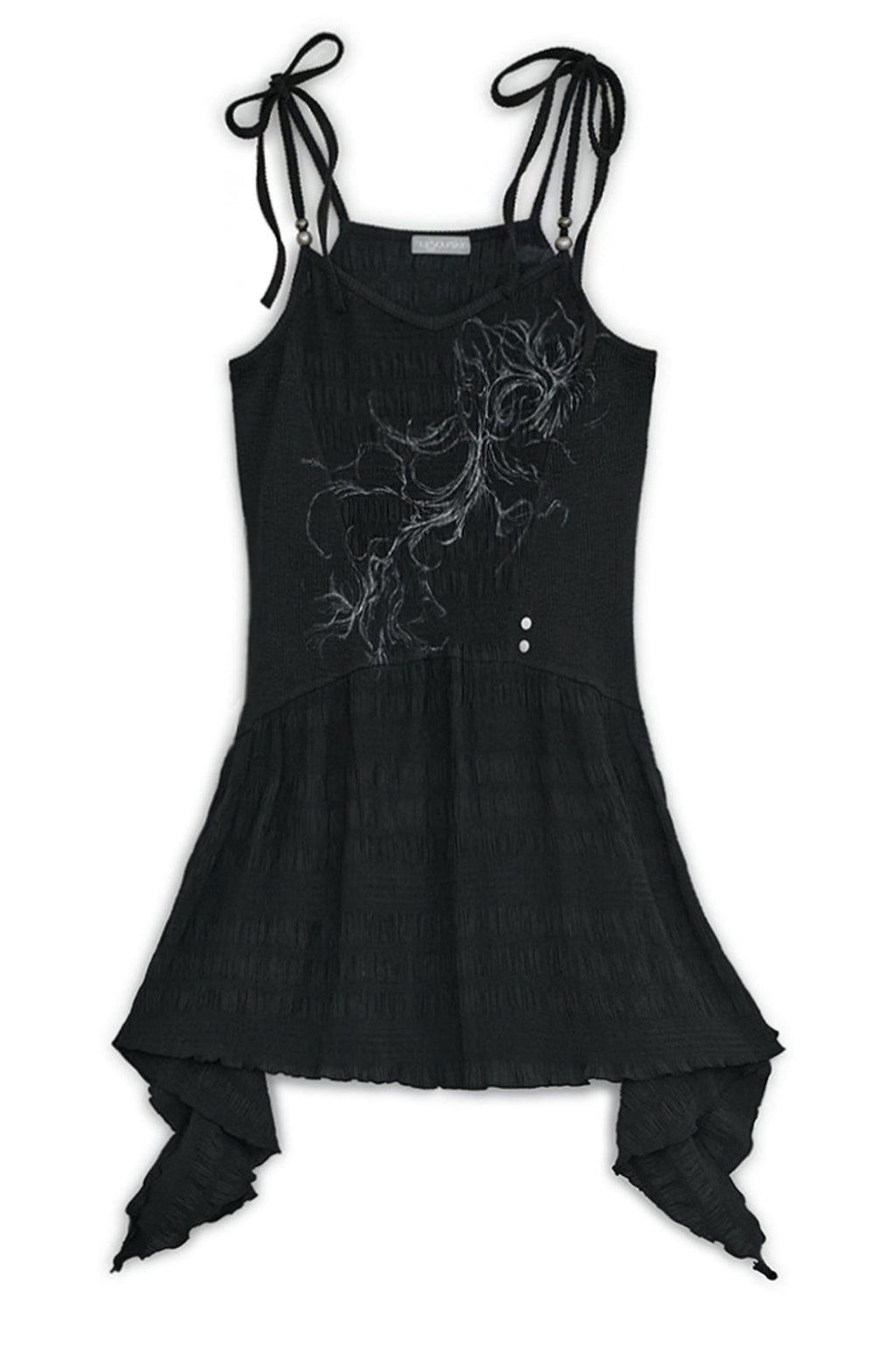 Flayered v-neck sleeveless (Black)