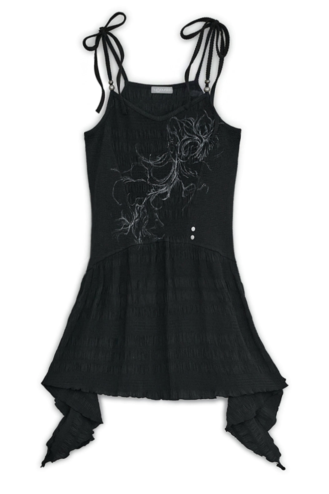 Flayered v-neck sleeveless (Black)