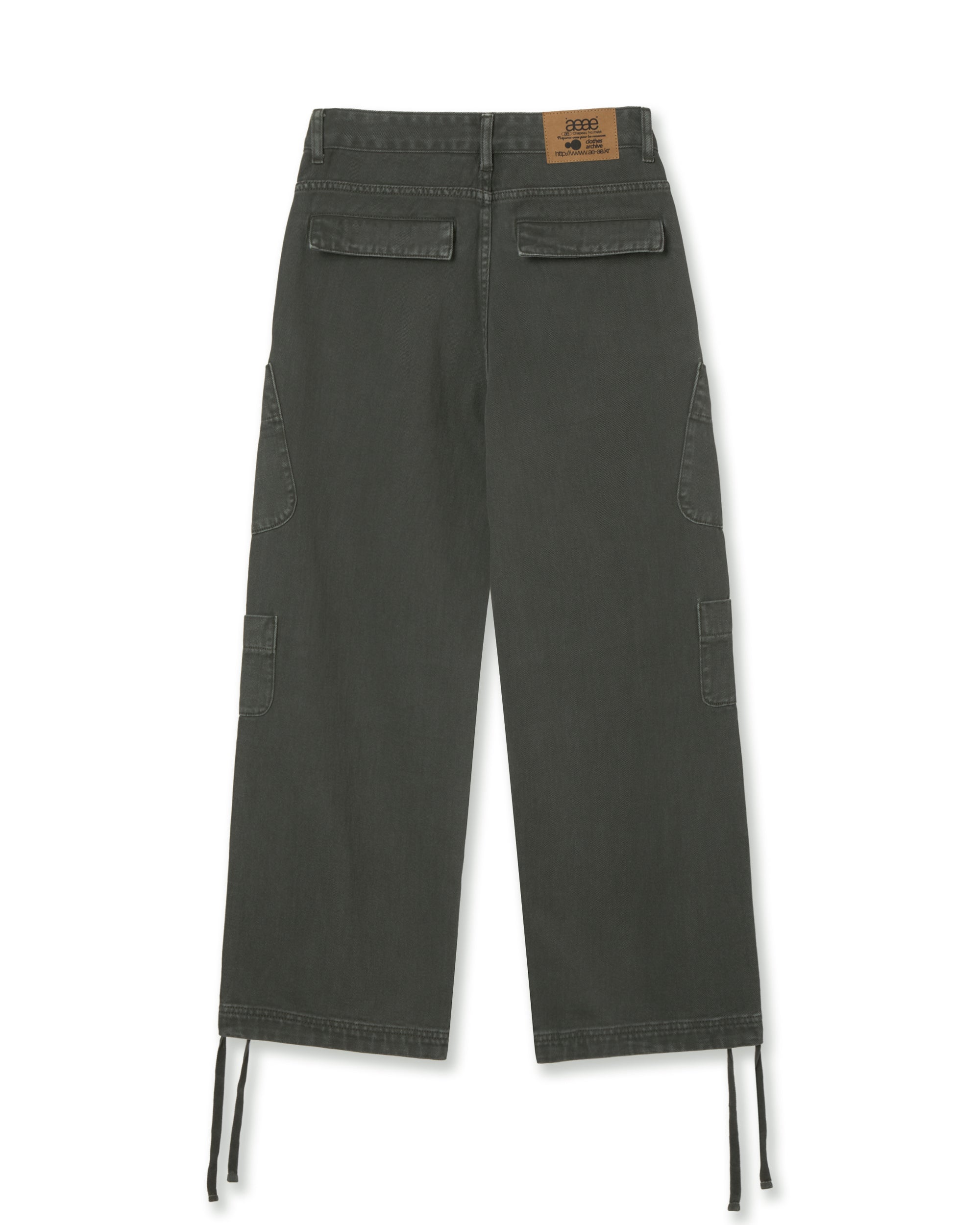 CARGO DENIM PANTS CHARCOAL