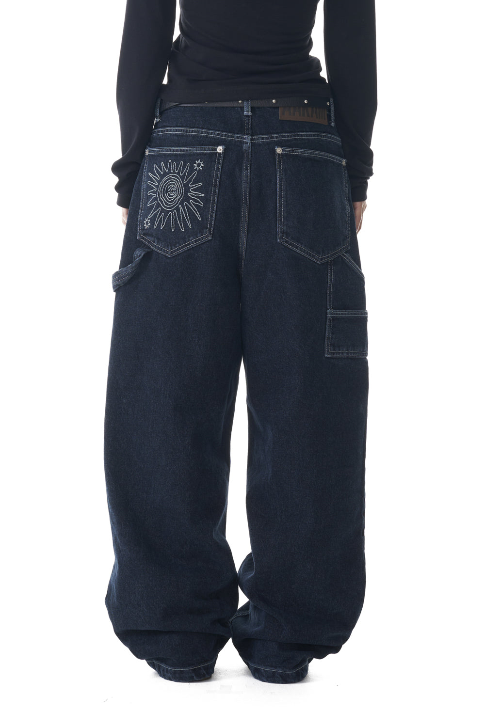 Needlework Carpenter Denim Pants (Blue)