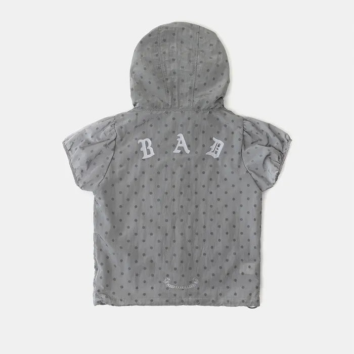 Mystic Nylon Reflective Short Sleeve Hooded Zip-Up