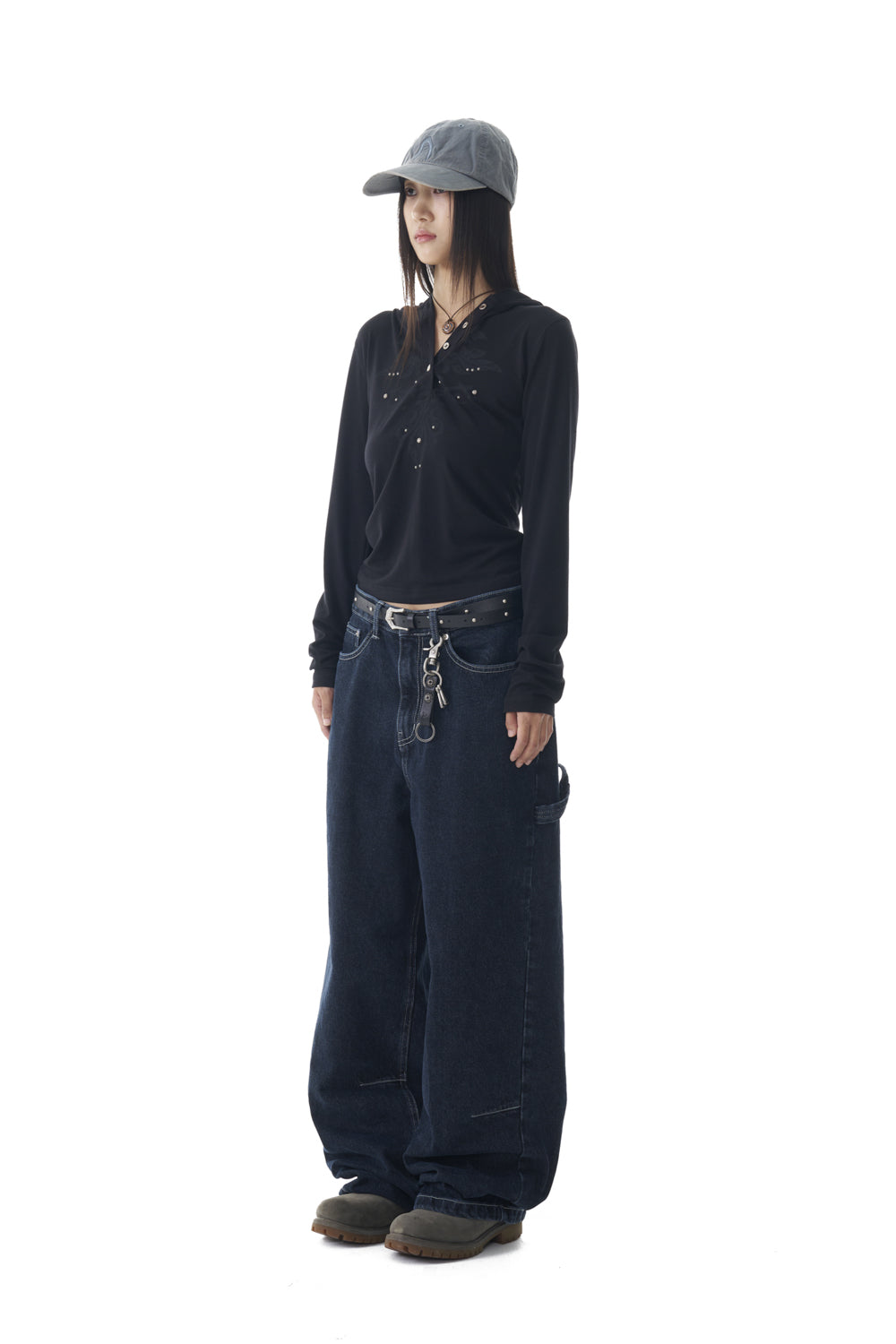 Needlework Carpenter Denim Pants (Blue)