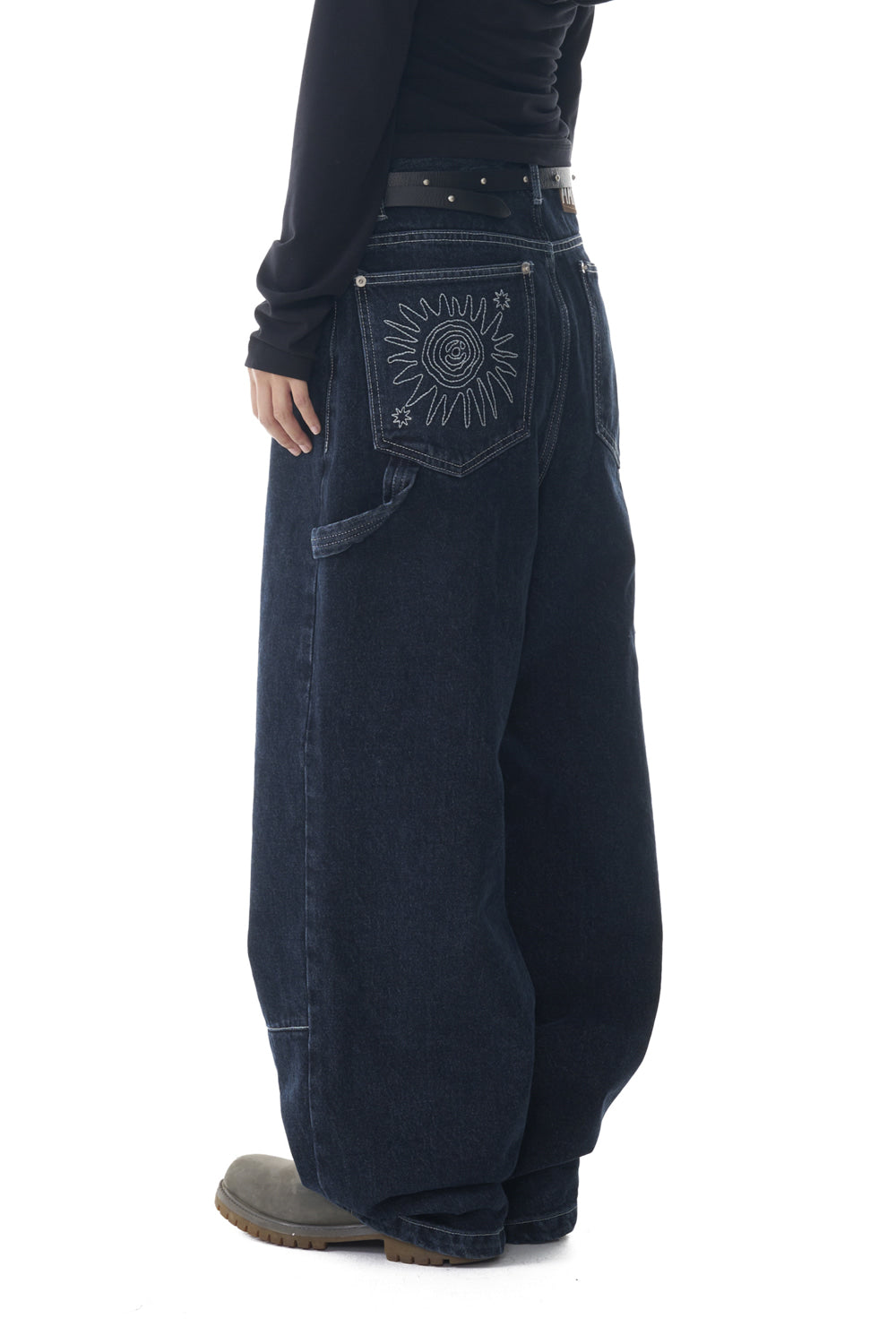 Needlework Carpenter Denim Pants (Blue)