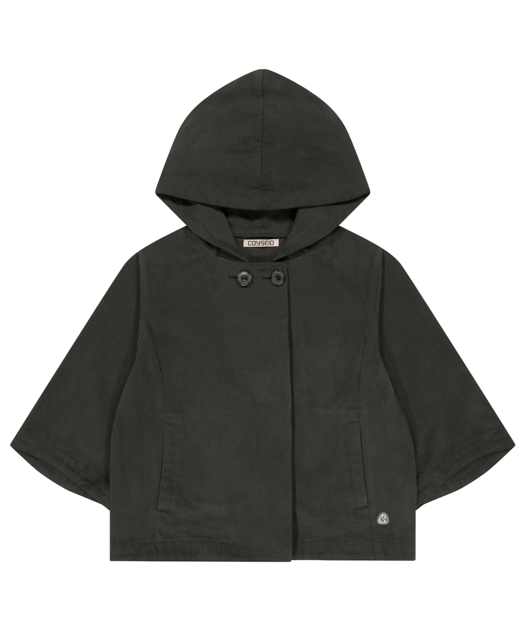 HOODED CAPRI JACKET CHARCOAL