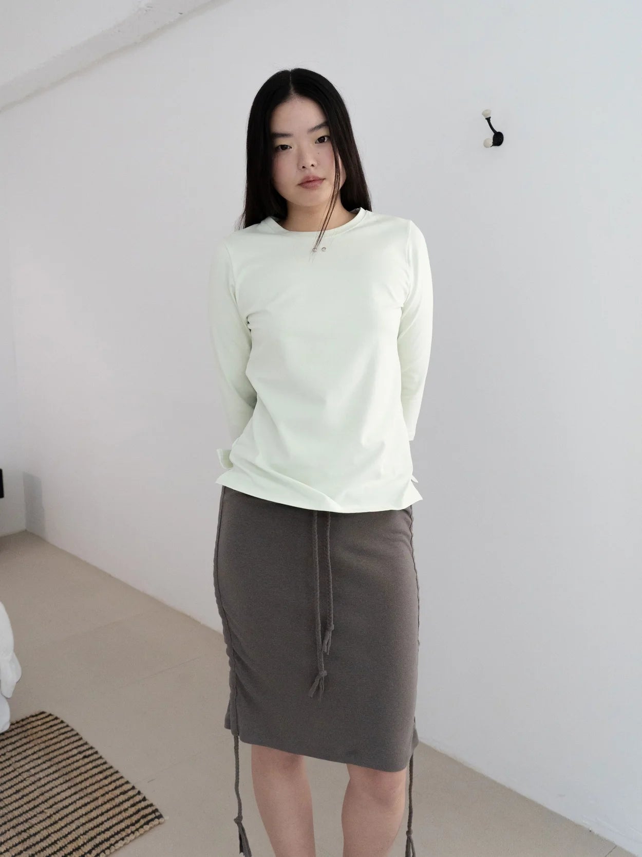 BRAID TIE SKIRT & TOP (CHARCOAL)